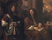 Sir Peter Lely Self-Portrait with Hugh May oil painting artist